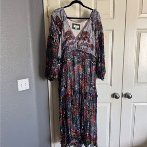 Anthropologie Multicolor Bohemian Maxi Dress